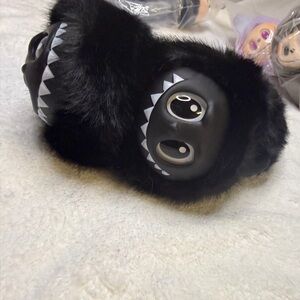 Monsters plush Bubu upgraded vinyl face Earmuffs Black Goth Bubu